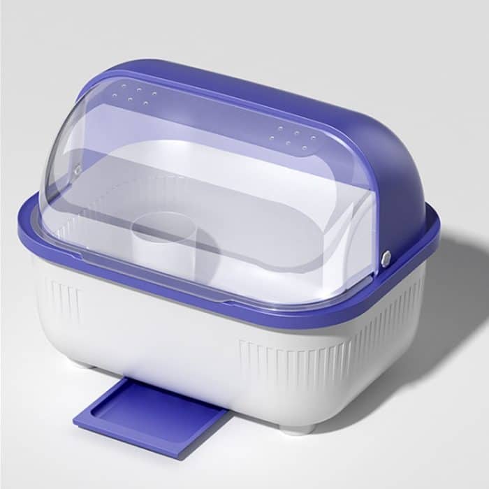 Haushaltsstaubdichte Küchengeschirr-Aufbewahrungsbox, Geschirr-Abflussregal, S (Purple), S (Blue), S (Yellow), L (Purple), L (Blue), L (Yellow), XL (Purple), XL (Blue), XL (Yellow) – Bild 1