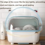 Haushaltsstaubdichte Küchengeschirr-Aufbewahrungsbox, Geschirr-Abflussregal, S (Purple), S (Blue), S (Yellow), L (Purple), L (Blue), L (Yellow), XL (Purple), XL (Blue), XL (Yellow) – Bild 5