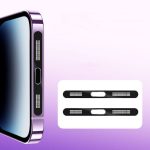 2 teile/satz Für IPhone 12/13/14/15 Serie Lautsprecher Überzug Metall Staub-Proof Mesh Lade port Schutz Film Staub Aufkleber