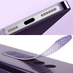 2 teile/satz Für IPhone 12/13/14/15 Serie Lautsprecher Überzug Metall Staub-Proof Mesh Lade port Schutz Film Staub Aufkleber – Bild 4