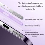 2 teile/satz Für IPhone 12/13/14/15 Serie Lautsprecher Überzug Metall Staub-Proof Mesh Lade port Schutz Film Staub Aufkleber – Bild 6