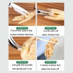 Hähnchenkrallen-Ausbeinwerkzeug, Ausbeinmesser, Hähnchenfüße, Knochenentfernungszange, Blue, Yellow, Green – Bild 8