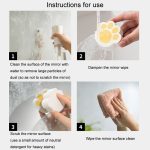 Badezimmer-Glasspiegel-Fleckenentfernungs-Wasserzeichen-Schwamm-Reib-Wasserhahn-Entkalkungs-Reinigungswerkzeug, Yellow, Pink – Bild 10