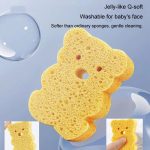 Baby-Badeschwamm aus Holzzellstoff, niedlicher Cartoon-weicher Badeschwamm, Badeschrubber, Bear, Bunny, Little Star, Duck – Bild 10