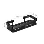 Wandmontiertes Küchen- und Badezimmerregal mit 4 Haken, Only Shelf, Shelf + Pole, Shelf + Cup, Shelf + Pole+Cup – Bild 3