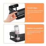 Wandmontiertes Küchen- und Badezimmerregal mit 4 Haken, Only Shelf, Shelf + Pole, Shelf + Cup, Shelf + Pole+Cup – Bild 8