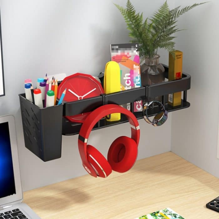 Wandmontiertes Küchen- und Badezimmerregal mit 4 Haken, Only Shelf, Shelf + Pole, Shelf + Cup, Shelf + Pole+Cup – Bild 9