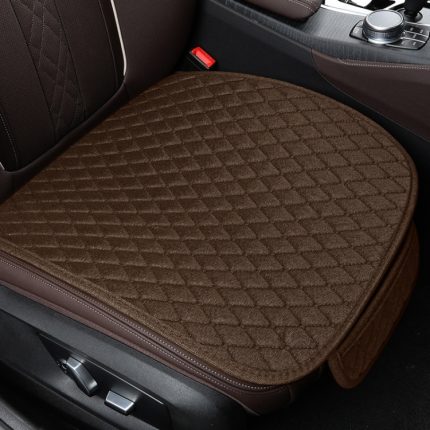 Rutschfestes Rhombus-Autositzkissen aus Leinenimitat, Brown Front Row, Beige Front Row, Black Front Row, Gray Front Row, Black Back Row, Gray Back Row, Beige Back Row, Brown Back Row