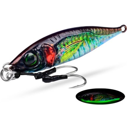 PROBEROS LF137 3D Spray Painted Bionic Lure Warp Bass Leader Fish Long Casting Süßwasser Meer Leuchtender Angelköder, 150g, 200g