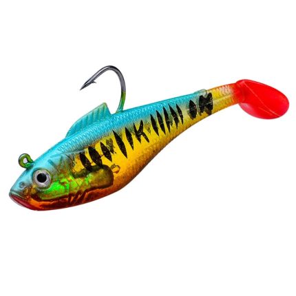 PROBEROS DW6085 Sea Bass Leadfish Soft Lure T-Tail Software Baits Sea Fishing Boat Fishing Bionic Lures, 8cm/9.5g