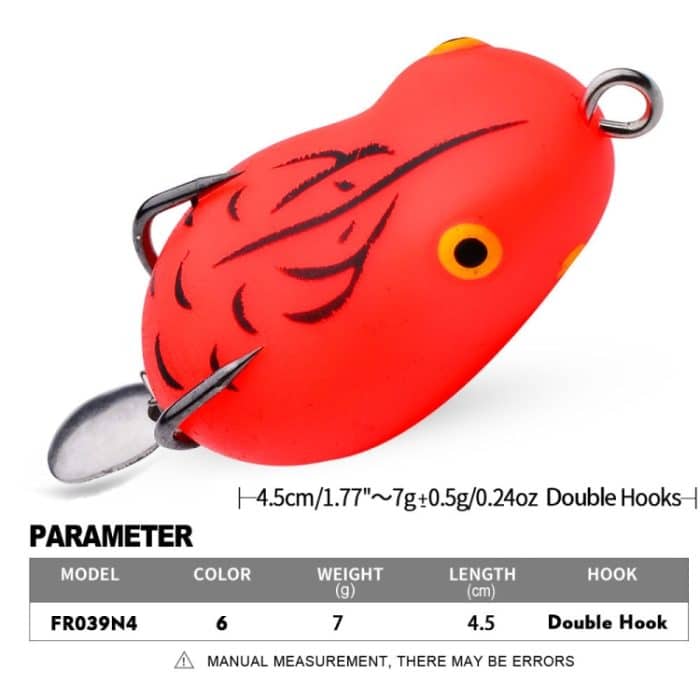 PROBEROS FR039 Mini Thunderfrog Köder Simulation Soft Bait Blackfish Angelköder, 7g/4.5cm – Bild 5