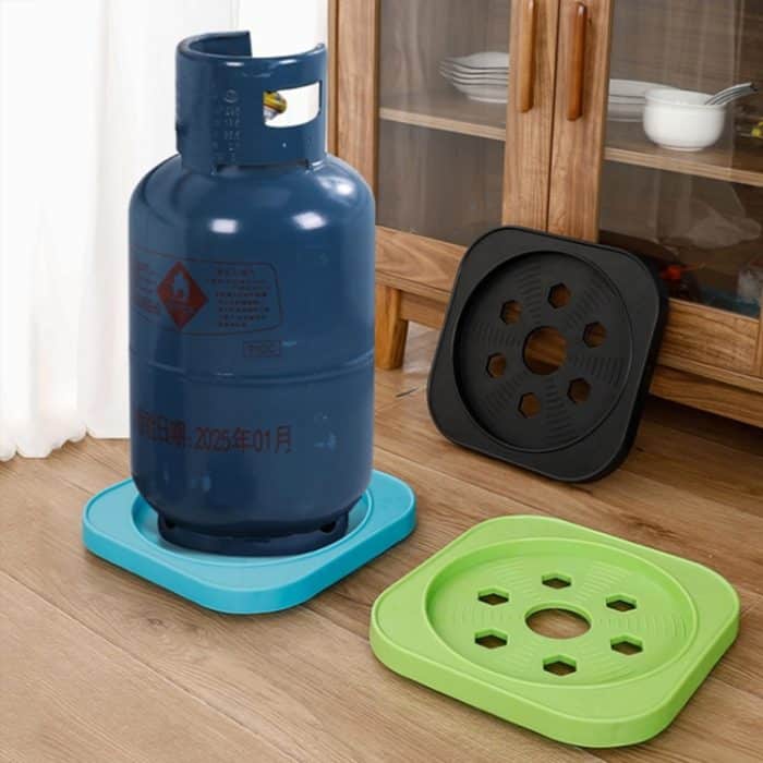 Multifunktionaler Küchen-Gasflaschen-Aufbewahrungsständer, Blumentopf und Eimer, mobiler Ständer, Black Universal Wheel, Green Universal Wheel, Blue Universal Wheel, Black Straight Wheel, Green Straight Wheel, Blue Straight Wheel – Bild 10