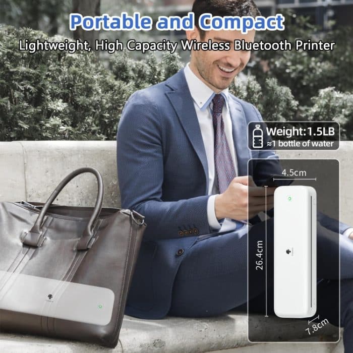 Phomemo M834 Kabelloser Bluetooth-Thermodrucker unterstützt Thermopapier in mehreren Größen – Bild 7