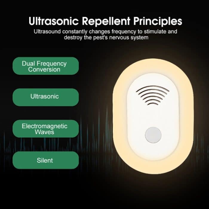 Einstellbare Nachtlicht Ultraschall Mückenvertreiber Mini Home Elektronische Mausvertreiber, US Plug, EU Plug, UK Plug, AU Plug – Bild 4
