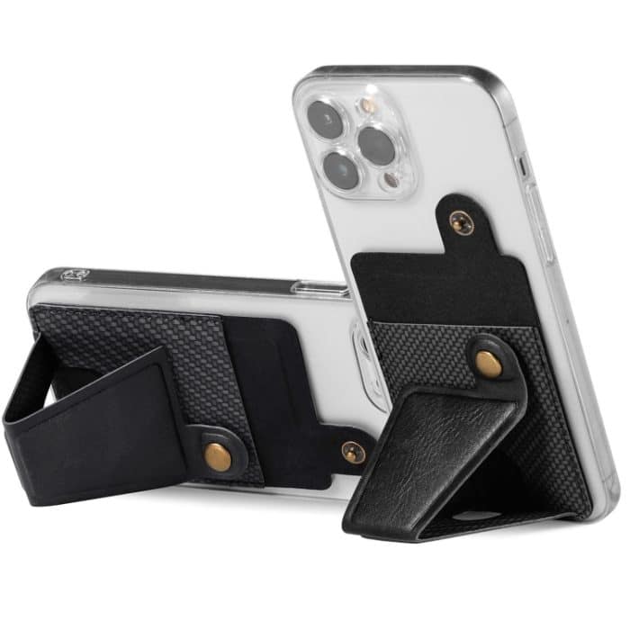 Multifunktionshalterung Magnetische Saugschnalle Telefonkartenetui PU-Leder Kartenaufkleberhalter – Bild 2