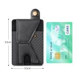 Multifunktionshalterung Magnetische Saugschnalle Telefonkartenetui PU-Leder Kartenaufkleberhalter – Bild 3