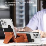Multifunktionshalterung Magnetische Saugschnalle Telefonkartenetui PU-Leder Kartenaufkleberhalter – Bild 7