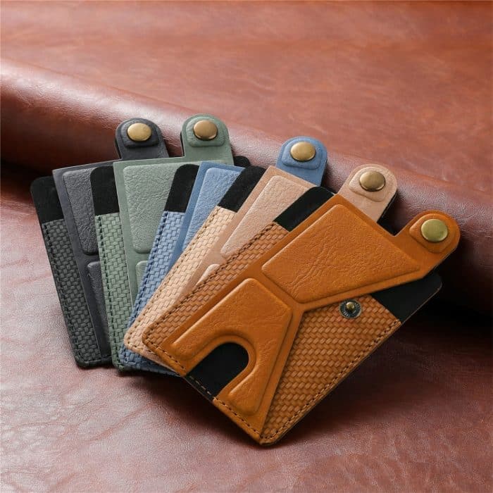 Multifunktionshalterung Magnetische Saugschnalle Telefonkartenetui PU-Leder Kartenaufkleberhalter – Bild 10