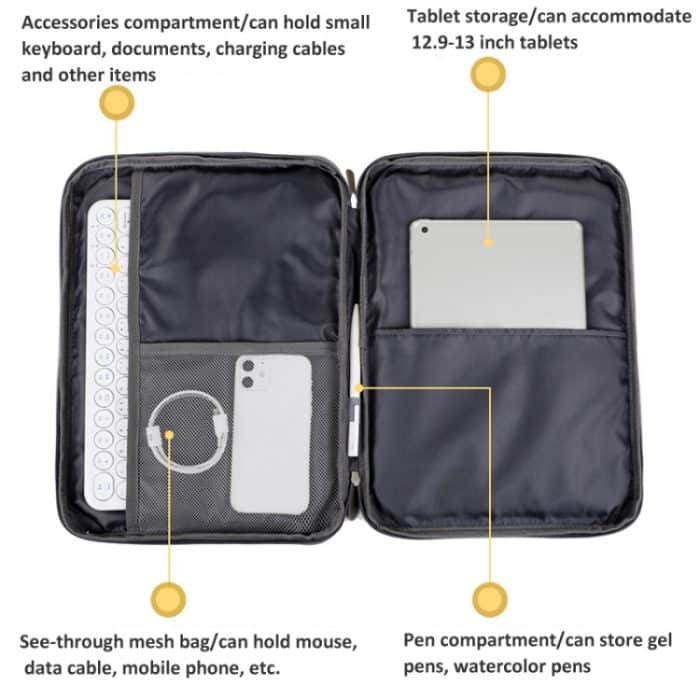 Oxford-Stoff-Laptoptasche, wasserdichte Tablet-Aufbewahrungstasche, 10/11 Inch, 13/13.3 Inch – Bild 5