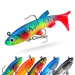 PROBEROS DW6087 T-Tail Blei Fisch Weichköder Wolfsbarsch Bootsangeln Bionic Fake Bait, 7.5cm/13.5g – Bild 2