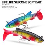 PROBEROS DW6087 T-Tail Blei Fisch Weichköder Wolfsbarsch Bootsangeln Bionic Fake Bait, 7.5cm/13.5g – Bild 7