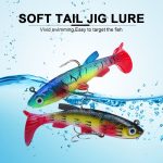 PROBEROS DW6087 T-Tail Blei Fisch Weichköder Wolfsbarsch Bootsangeln Bionic Fake Bait, 7.5cm/13.5g – Bild 10