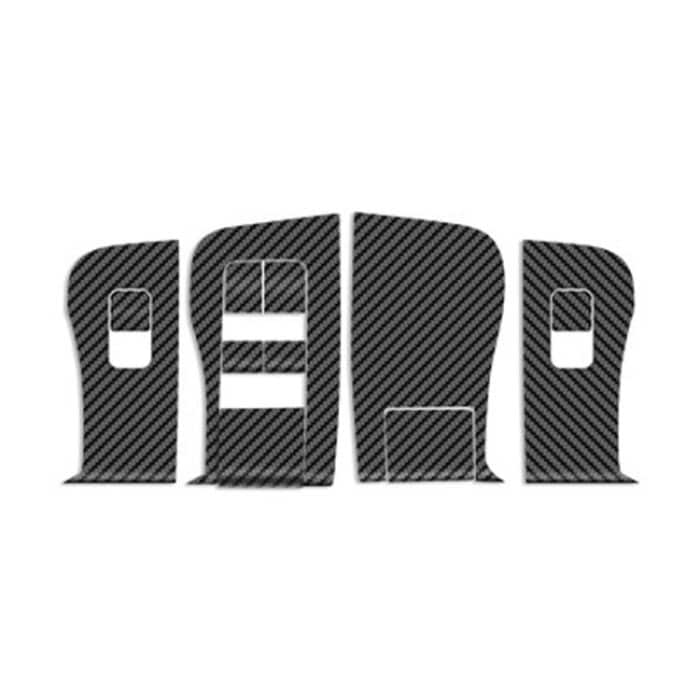 4 teile/satz Für Tesla Modell 3 Lift Fenster Taste Aufkleber Auto Innen, Carbon Fiber, Starry Line – Bild 1