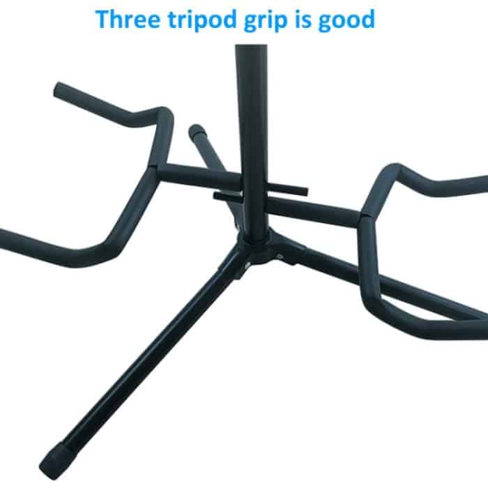 Der verstellbare Doppelgitarrenständer bietet Platz für zwei elektrische oder akustische Gitarren – Bild 5