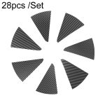 28 teile/satz Für Tesla Modell 3 Reifen Aufkleber Änderung Schutz Film, Carbon Fiber, Bright Black, Electroplating Silver