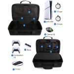 Für PS5 Slim Spielkonsole EVA Aufbewahrungstasche Handtasche Tragetasche, 1900 Black, 1900 Gray – Bild 8