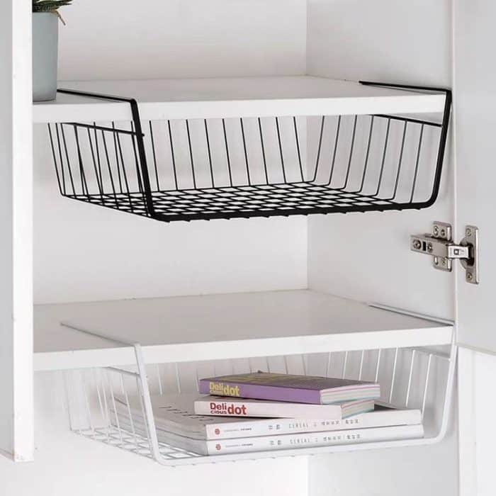 Schrank-Organizer, Metallregal, Küchenschrank unter Hängeregal, 40x25x14cm – Bild 2