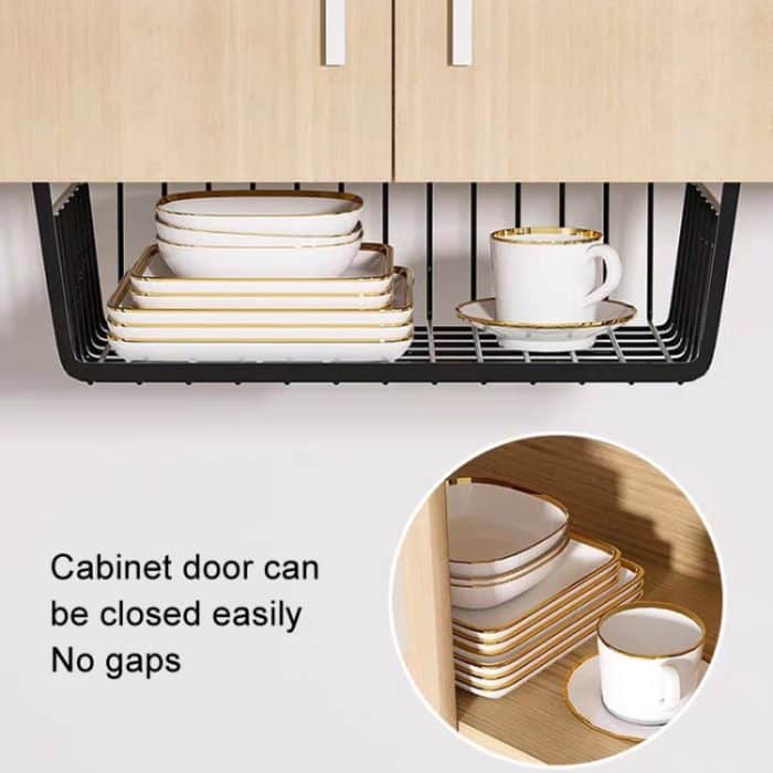 Schrank-Organizer, Metallregal, Küchenschrank unter Hängeregal, 40x25x14cm – Bild 5