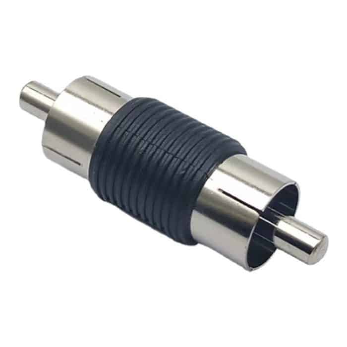 10 Stück RCA-Lotuskopf, gerader Durchgangsstecker, Überwachungs-Audio-Adapter, AV-Stoßverbindung, RCA Male to RCA Male – Bild 2