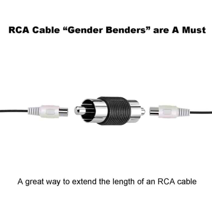 10 Stück RCA-Lotuskopf, gerader Durchgangsstecker, Überwachungs-Audio-Adapter, AV-Stoßverbindung, RCA Male to RCA Male – Bild 5