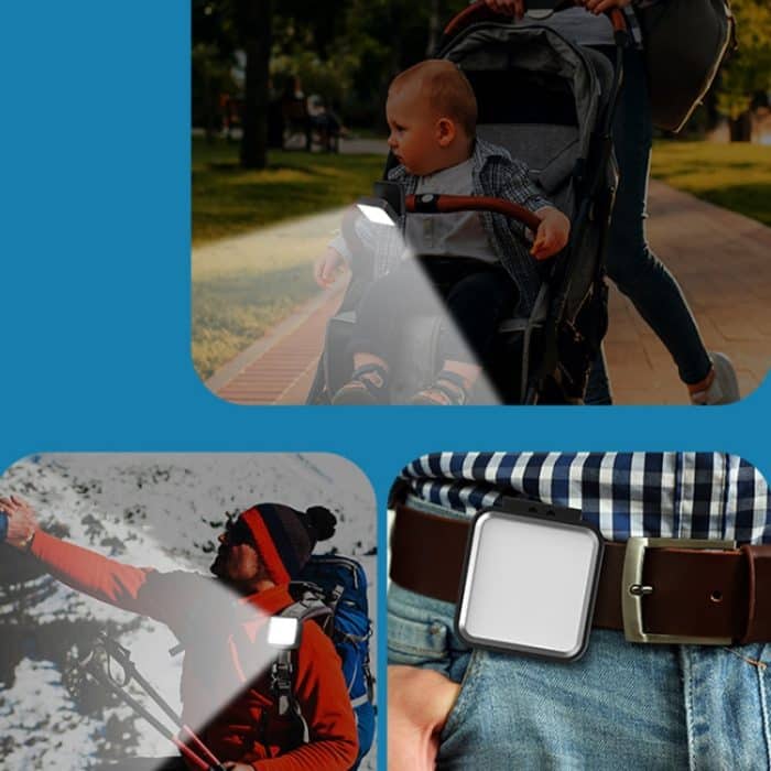 Camping Radfahren Lavalier Lampe Nacht Angeln Licht Drei-Farben-Temperatur Leselampe – Bild 11