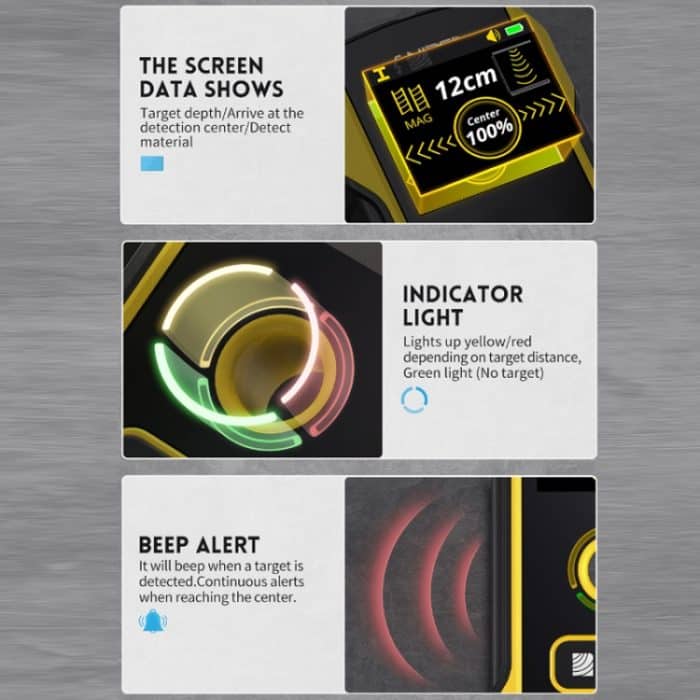 FNIRSI Multifunktionaler Wanddraht- und Metallbewehrungsdetektor, WD-02 – Bild 10