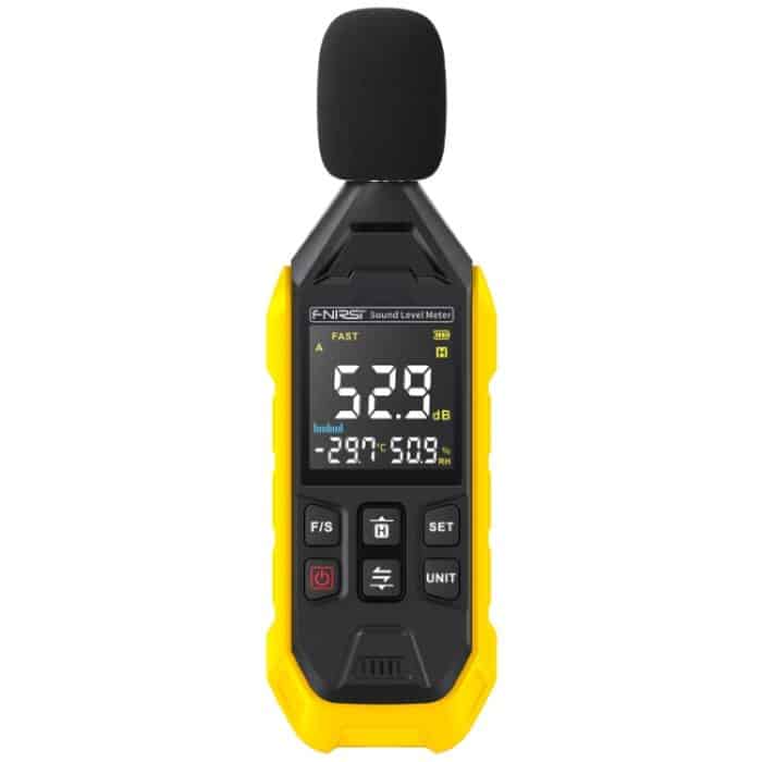 FNIRSI Noise Decibel Meter Home Volume Detector, Yellow – Bild 1