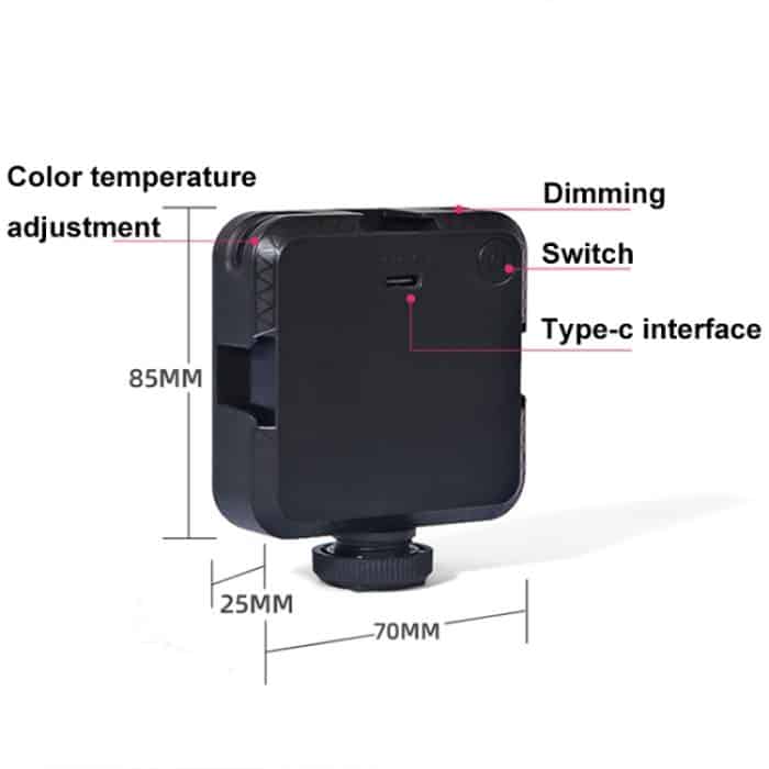 W64 64LEDs Videokonferenzen Mobile Laptop Live Fülllicht Fotografie Taschenlampe, Clip Set, Clip+Tripod Set – Bild 3