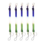 5 Stück Federschlüsselseil Kunststoff Schlüsselanhänger Umweltfreundliche elastische Kette