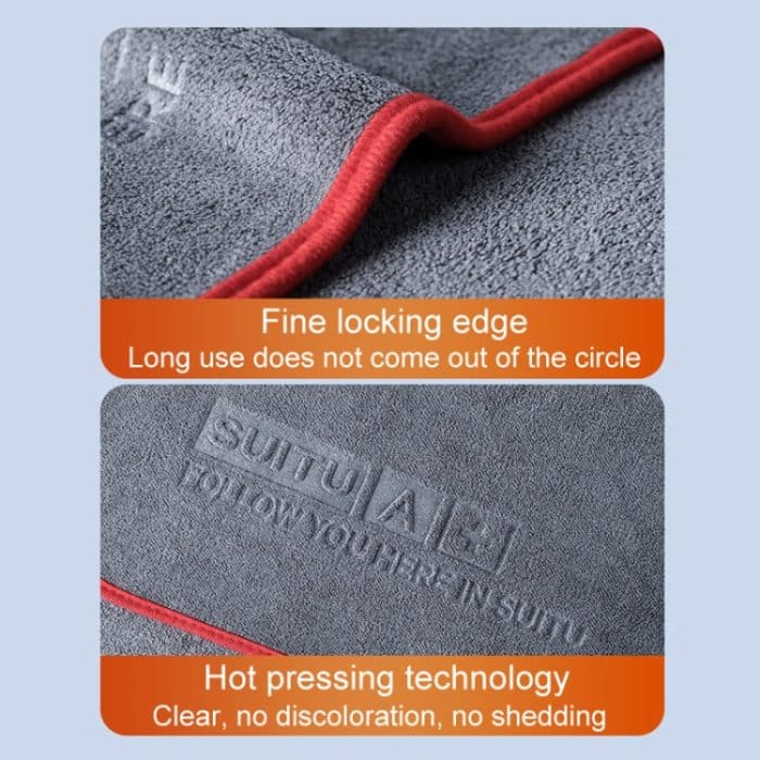 SUITU ST-9007 Doppelseitiges Auto-Waschtuch, Wischtuch, saugfähige Fasertücher für den Autoinnenraum, 40 x 40cm, 50 x 50cm, 40 x 80cm, 60 x 160cm, 60 x 180cm – Bild 8