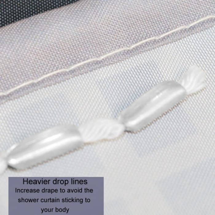 Einfacher wasserdichter Duschvorhang, verdickter Polyester-Badezimmer-Duschvorhang, 100x200cm, 120x200cm, 150x200cm, 180x200cm, 200x200cm, 220x200cm, 240x200cm, 260x200cm, 280x200cm, 300x200cm, 150x180cm, 180x180cm, 200x180cm, 100x180cm, 120x180cm – Bild 6