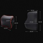 Ganzjahres-Nackenstützkissen aus Leder mit Memory-Schaum für Autositze, Headrest+Waist Pad – Bild 3
