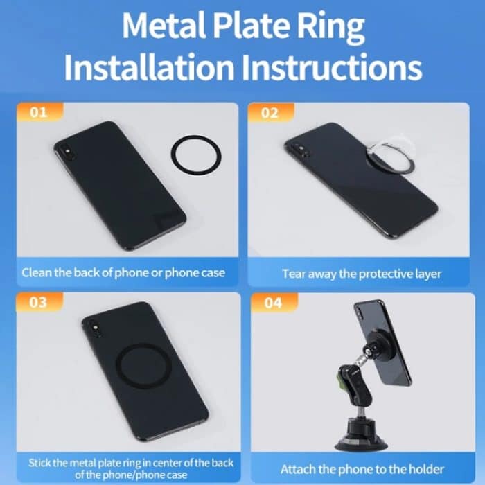 Lanparte magnetischer Autotelefonhalter, verstellbarer Saugnapf, Navigationsständer, RBA-M01N, RBA-M01NB, RBA-M01NL, RBA-M01NLB, RBA-M01 – Bild 10
