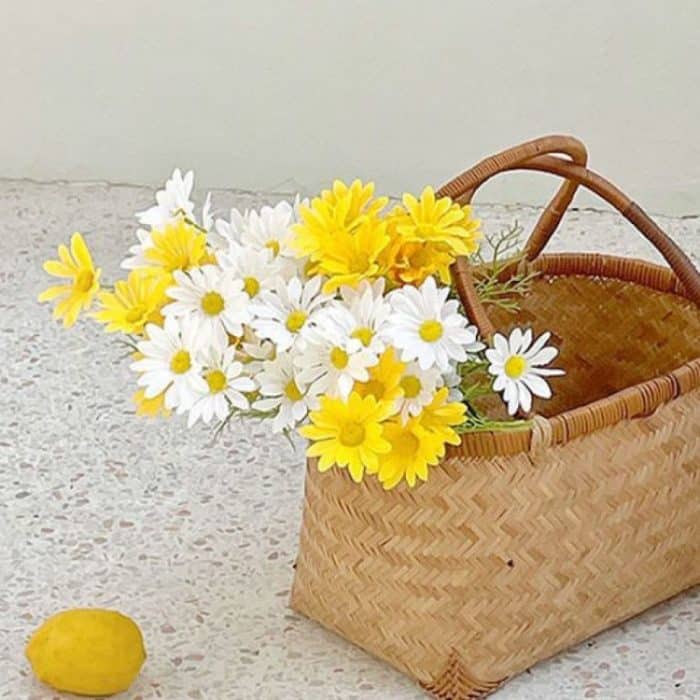 Simulierte Blumenarrangement, Tischdekoration, Picknick-Foto-Requisiten, 3pcs Sunflower Cater Paper, 5pcs Sunflower Cater Paper, 5pcs Sunflower Transparent Bag, 5pcs White Daisy Transparent Bag, 5pcs Yellow Daisy Transparent Bag... – Bild 3
