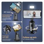 Pixel A200 Auto-Tracking-Gimbal-Stabilisator, 360-Grad-Drehung, Selfie-Stick mit Fülllicht, A200 Set 1, A200 Set 2, A200 Set 3 – Bild 6