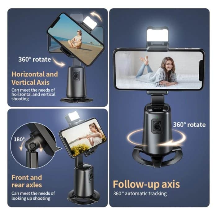 Pixel A200 Auto-Tracking-Gimbal-Stabilisator, 360-Grad-Drehung, Selfie-Stick mit Fülllicht, A200 Set 1, A200 Set 2, A200 Set 3 – Bild 6