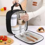 Tragbare Outdoor-Picknicktasche, tragbare Frischhalte-Lunchtasche – Bild 8