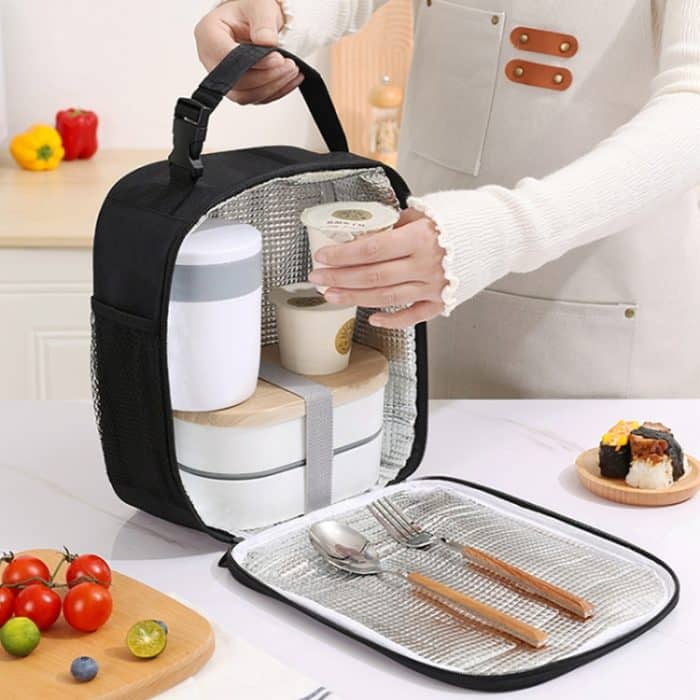 Tragbare Outdoor-Picknicktasche, tragbare Frischhalte-Lunchtasche – Bild 8