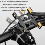 BENGGUO Fahrrad-Handyhalter aus Aluminiumlegierung mit vier Klauen, Handlebars, Stem Style, Rear View Mirror – Bild 8