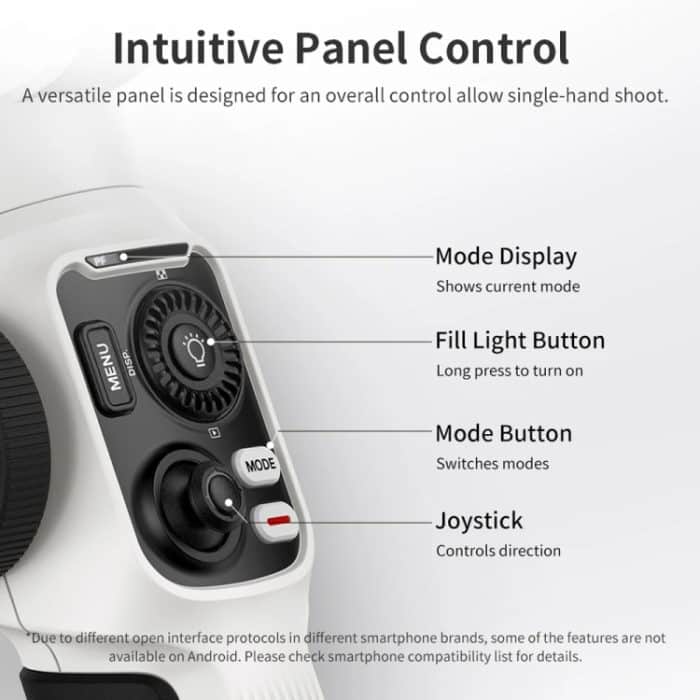 ZHIYUN Smooth 5S 3-Achsen-Handheld-Gimbal-Stabilisator für Smartphones, Smooth 5S Standard Black, Smooth 5S Standard White, Smooth 5S Combo Black, Smooth 5S Combo White – Bild 11